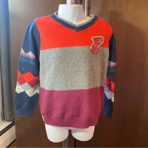 Catimini  Boy’s Red/grey Striped Crew Neck size # 4